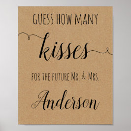 Möhippa Game gissar hur många Kisses Poster