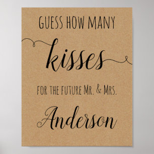 Möhippa Game gissar hur många Kisses Poster