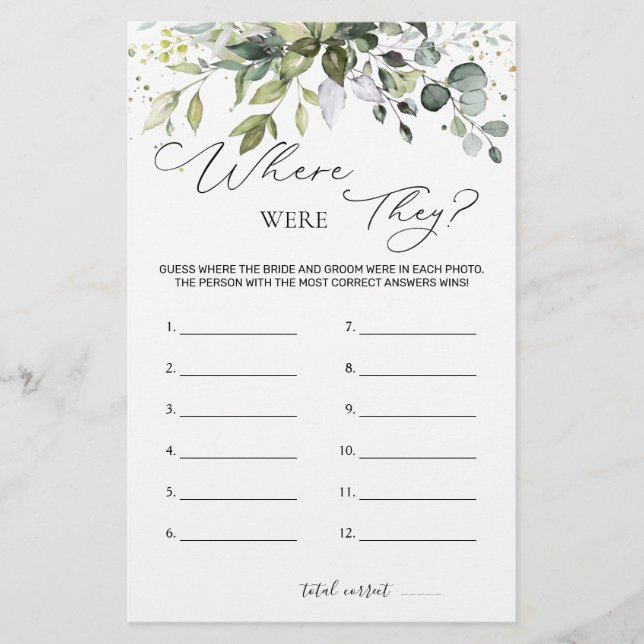 Möhippa Game Greenery där de var Brevpapper (Framsida)