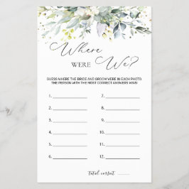 Möhippa Game Greenery var vi var Flygblad