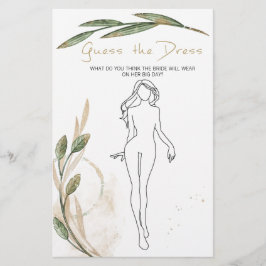 Möhippa Game Guld Sage Gissa Dress Card Flygblad