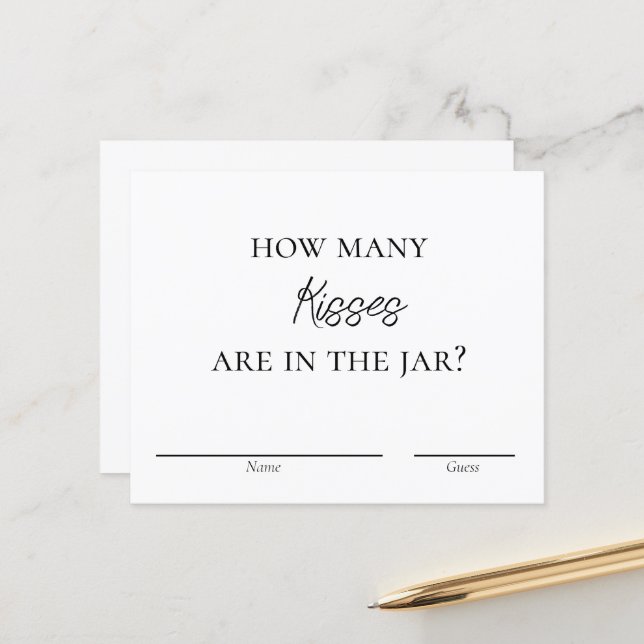 Möhippa Game - Kisses for the Mrs Cards (Fram/Back In Situ)