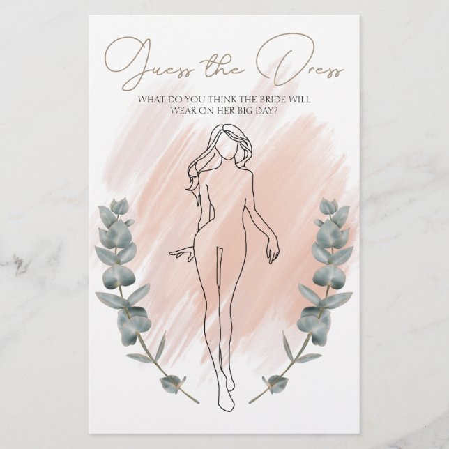 Möhippa Game Modern Boho gissar Dress Flygblad (Framsidan)