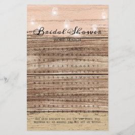 Möhippa Game Ord Search Rustic Wood Lantern