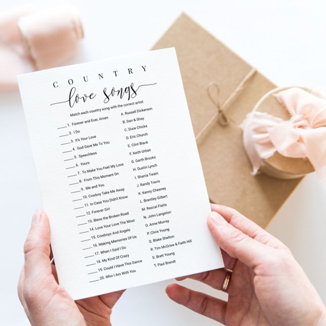 Möhippa Game Personlig Land Kärlek Sång Inbjudningar (Skapare uppladdad)