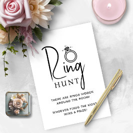 Möhippa Game Ring Hunt Card Inbjudningar