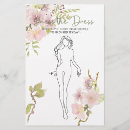Möhippa Game Rosa Gissa Dress Card Flygblad