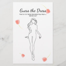 Möhippa Game Rosa Tulips gissar Dress Flygblad