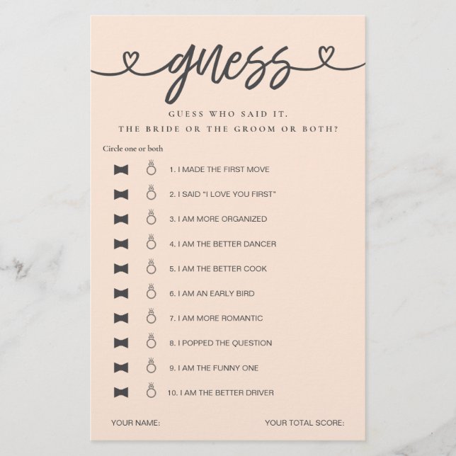 Möhippa Game sa att hon sa att hon gissade (Framsida)