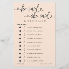 Möhippa Game sa att hon sa att hon gissade