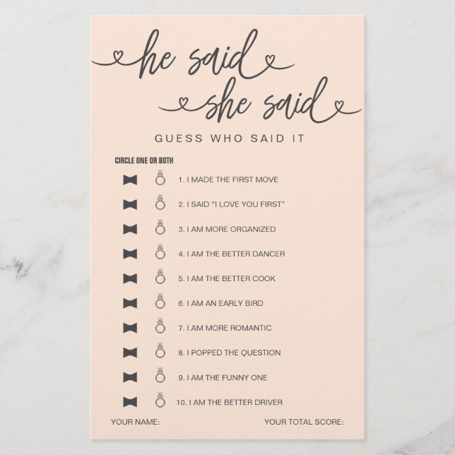 Möhippa Game sa att hon sa att hon gissade (Framsida)