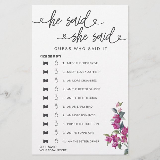 Möhippa Game sa att hon sa att hon gissade (Framsida)