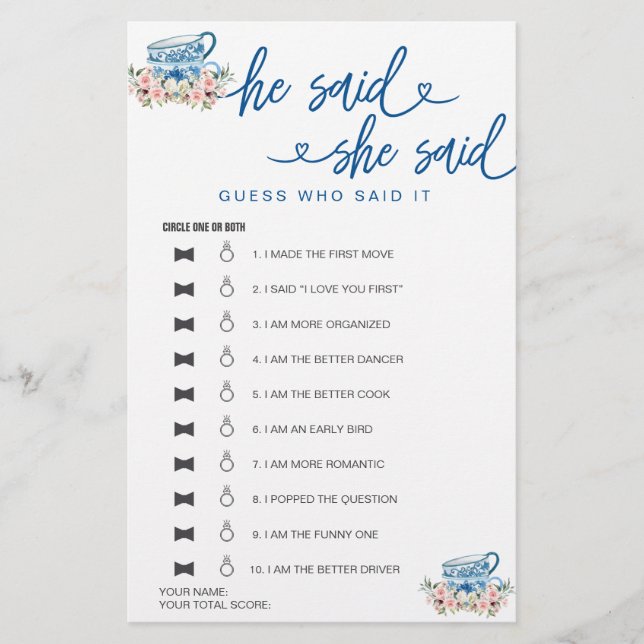 Möhippa Game sa att hon sa att hon gissade (Framsida)