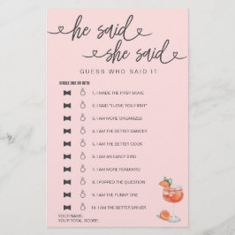 Möhippa Game sa att hon sa att hon gissade