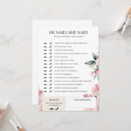 Möhippa Game sa att hon sa Rosa Blommigt Inbjudningar