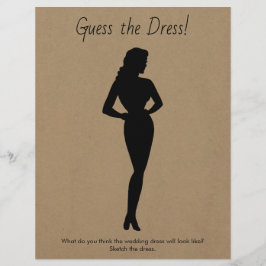Möhippa Game Sketch Bröllop Dress Reklamblad