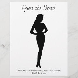 Möhippa Game Sketch Bröllop Dress Reklamblad