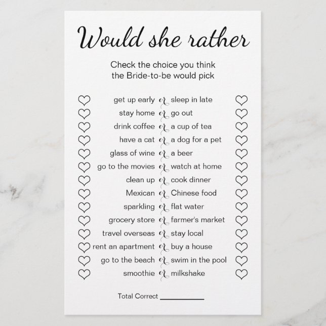 Möhippa Game skulle hon byta kort Flygblad (Framsidan)