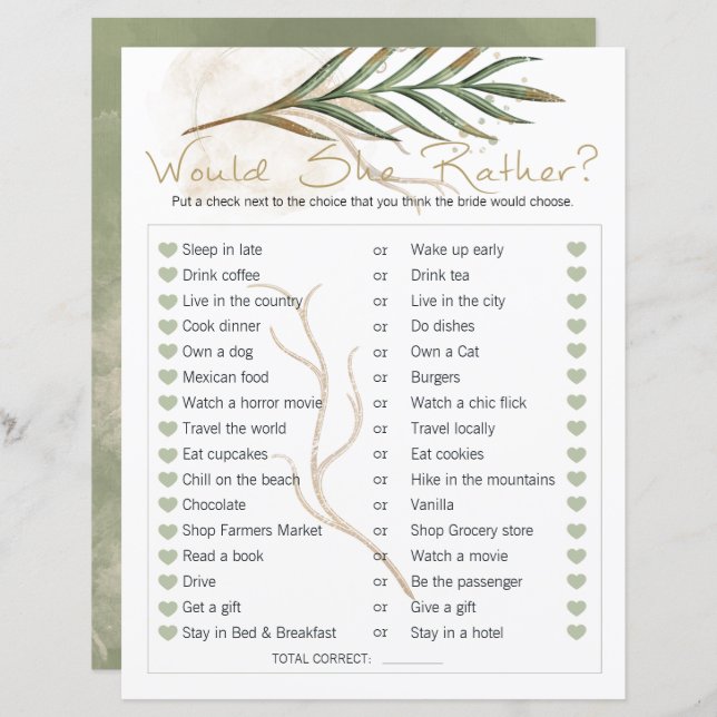 Möhippa Game skulle hon hellre än Guld Sage (Fram/baksida)