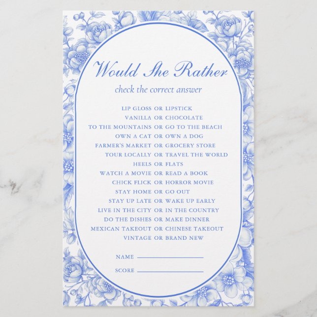 Möhippa Game skulle hon vara något blått (Framsida)