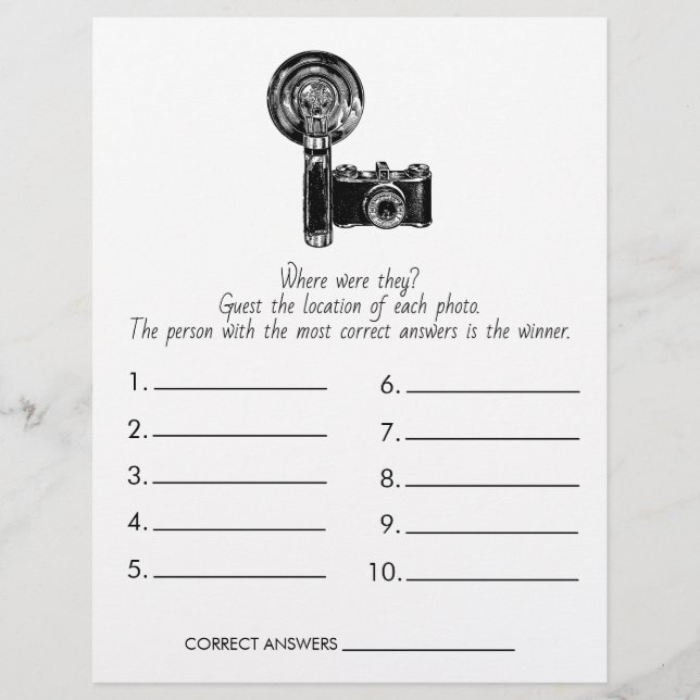 Möhippa Game var de? Bröllop Reklamblad (Framsidan)