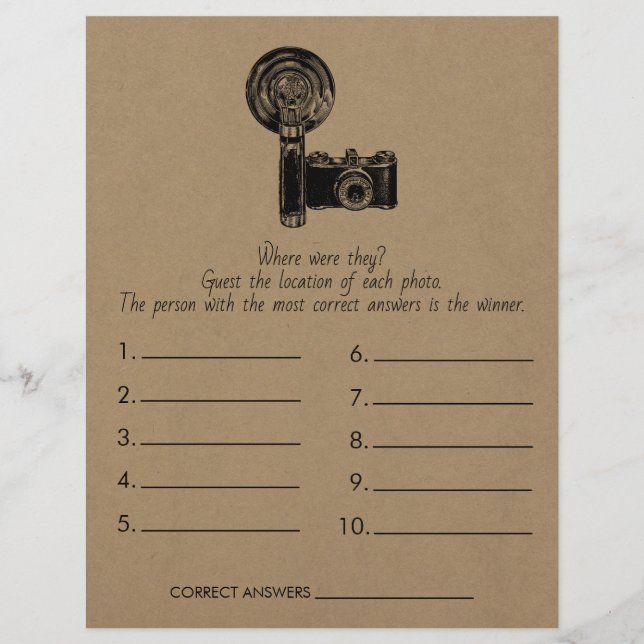 Möhippa Game var de? Bröllop Reklamblad (Framsidan)