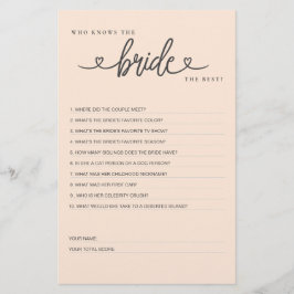 Möhippa Game Vem känner Bride bäst?