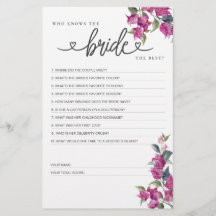 Möhippa Game Vem känner Bride bäst?