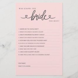 Möhippa Game Vem känner Bride bäst?