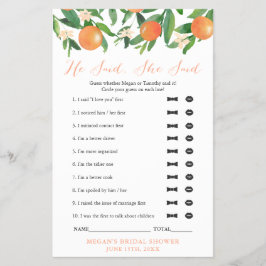 Möhippa Game, vem sa det? Flygblad