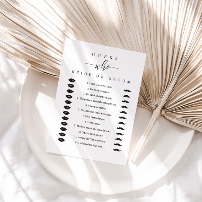 Möhippa Game Vem sa det till Bride eller Groom? Inbjudningar (Skapare uppladdad)
