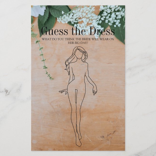 Möhippa Game Wood Blommigt Gissa reson Dress Flygblad (Framsidan)