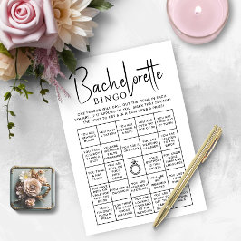 Möhippa Games Bachelorette Bingo Card Inbjudningar