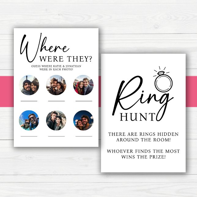Möhippa Games | Ring Hunt | Fotospel (Bridal Shower Games | Ring Hunt | Photo Games)