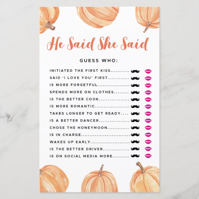 Möhippa Games sa att hon sa "Pumpkin" (Framsida)