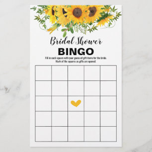 Möhippa Games-solblommor-Bingo-kort Flygblad