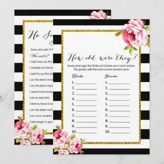 Möhippa Games x2 - Vem sa| Hur gammal Inbjudningar