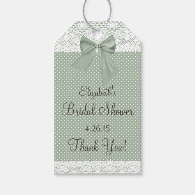 Möhippa Gäst för snöre och Grönt Bow Presentetikett (Framsidan)