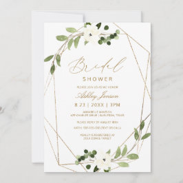 Möhippa Geometric Greenery Vines Watercolor Inbjudningar