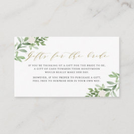Möhippa Gift med Greenery and White Flowers Tilläggskort