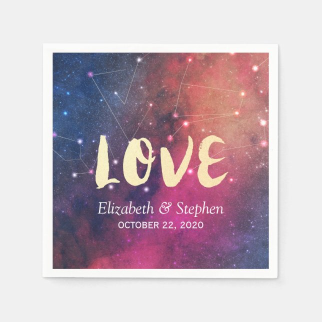 Möhippa Gorgous Star Nebula Constellations Pappersservett (Framsidan)