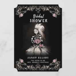 Möhippa gotiic Skeleton Bride-inbjudan Inbjudningar