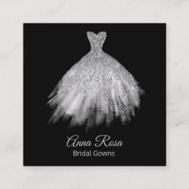 *~* Möhippa Gown Bröllop Event Bröllop Dwards Fyrkantigt Visitkort