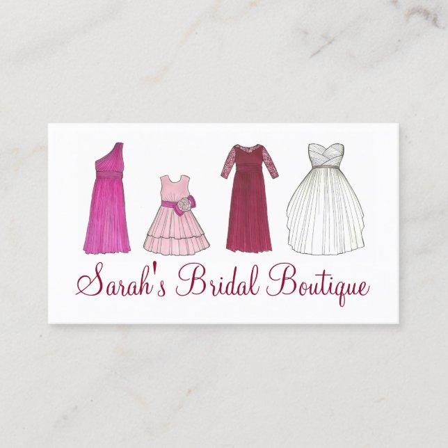 Möhippa Gown Dress Shop Clothing Bröllop Boutique Visitkort (Framsida)