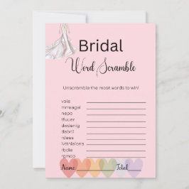 Möhippa Gown Möhippa Rosa Ord Scramble Game Inbjudningar