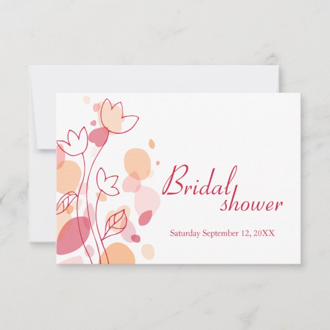 Möhippa grafik, moderna blomblad inbjudan (Framsida)