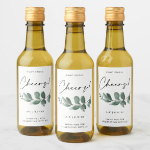 Möhippa Greenery Minimalist Handskrift Vinetikett