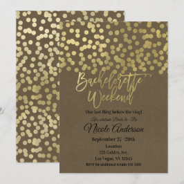 Möhippa Guld Modern Chic Rustik Kraft Inbjudningar