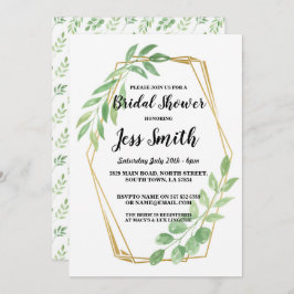 Möhippa Guld Ram Löv Inbjudan vid Party