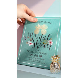 Möhippa Gulfenad ananas par Teal Ro Inbjudningar